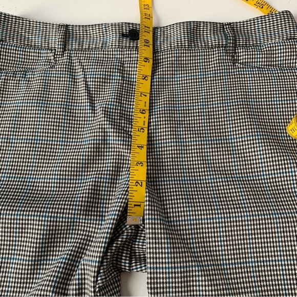 Talbots Black Blue Houndstooth Curvy Straight Leg Dress Pants - Picture 6 of 14